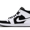 Køb Air Jordan 1 Retro Mid Tuxedo 554724-113 Sko Online-1