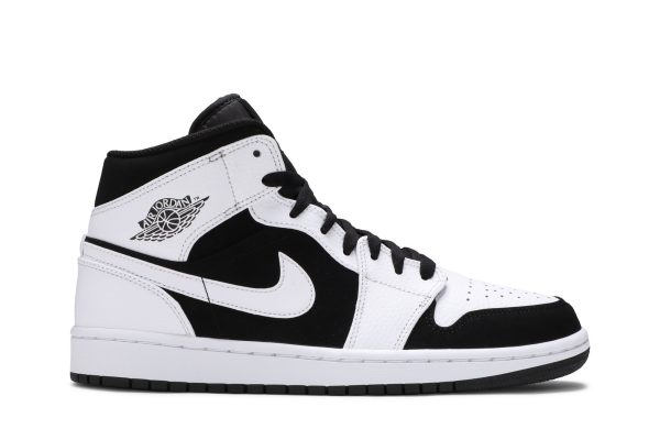 Køb Air Jordan 1 Retro Mid Tuxedo 554724-113 Sko Online