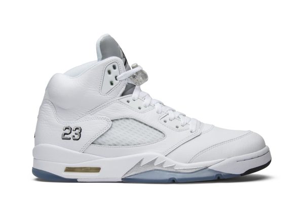 Køb Air Jordan 5 Retro Metallic White 2015 Sko 136027-130