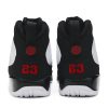 Køb Air Jordan 9 Retro 2010 Release Hvid Sort Rød 302370-102 Nye Sko Online-3