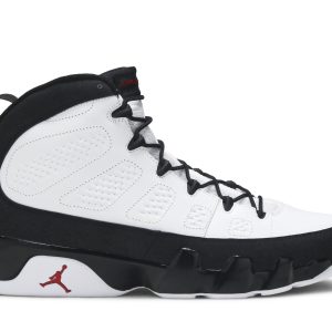 Køb Air Jordan 9 Retro 2010 Release Hvid Sort Rød 302370-102 Nye Sko Online