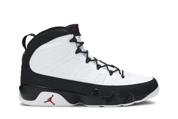 Køb Air Jordan 9 Retro 2010 Release Hvid Sort Rød 302370-102 Nye Sko Online