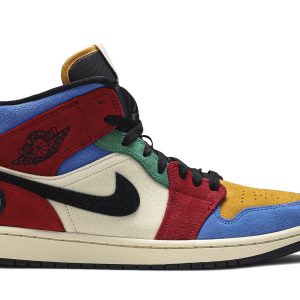 Køb Blue The Great x Air Jordan 1 Mid Fearless CU2805-100 Sko Online