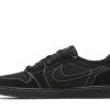 Køb Travis Scott x Air Jordan 1 Low OG SP Black Phantom DM7866-001 Sko Online-1